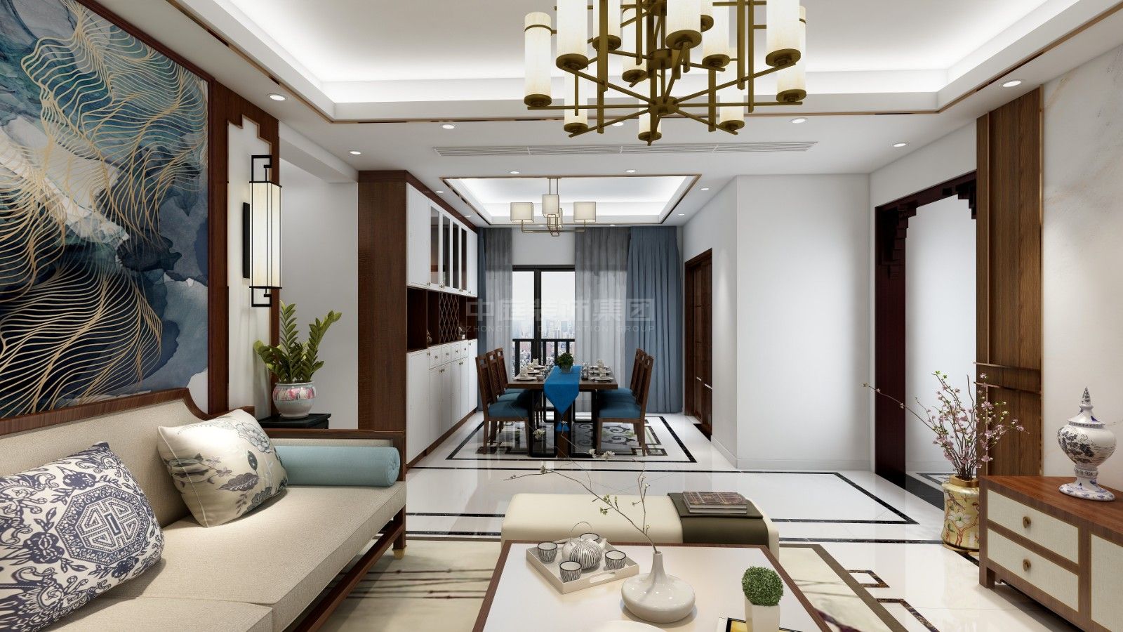 萬(wàn)豐新新傳說135m²新中式風(fēng)格案例